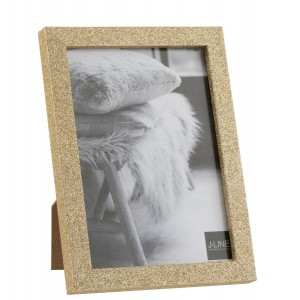 Zlatý dekorativní fotorámeček s flitry Glitter gold - 15*2*20 cm / 13*18cm