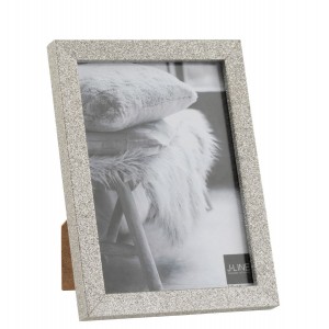 Stříbrný dekorativní fotorámeček s flitry Glitter silver - 15*2*20 cm / 13*18cm