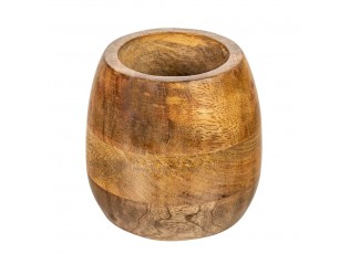 Dřevěný stojan na příbory z mangového dřeva Mongé - Ø 10*12cm