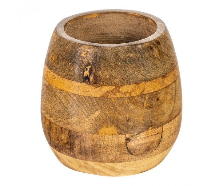 Dřevěný stojan na příbory/vařečky z mangového dřeva Mongé - Ø 12*15cm