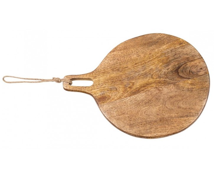 Kulaté kuchyňské prkénko z mangového dřeva Monia - 25*2*34 cm