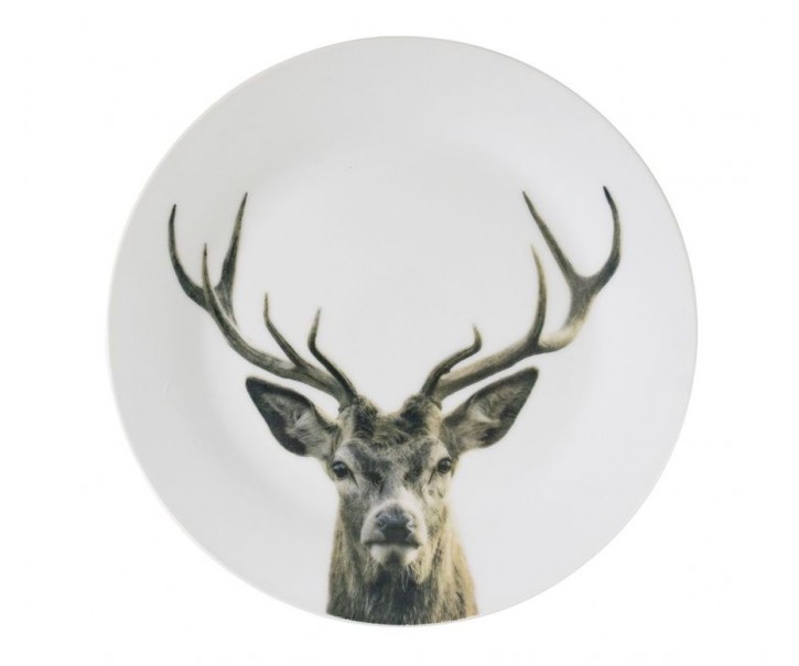 Porcelánový dezertní talířek s jelenem Red Deer - Ø19*2cm