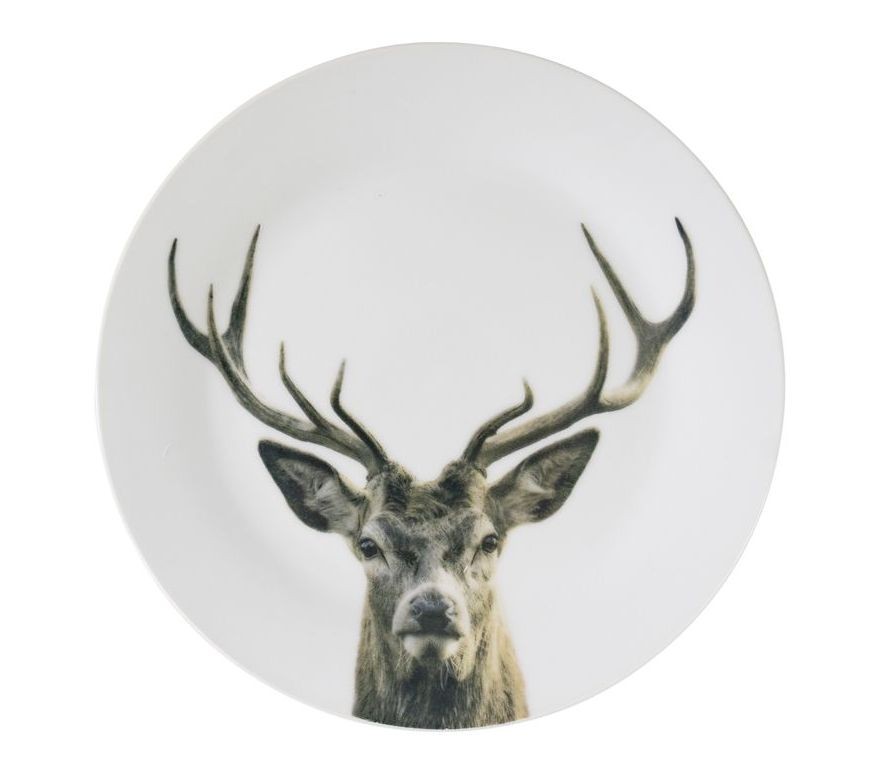 Porcelánový dezertní talířek s jelenem Red Deer - Ø19*2cm