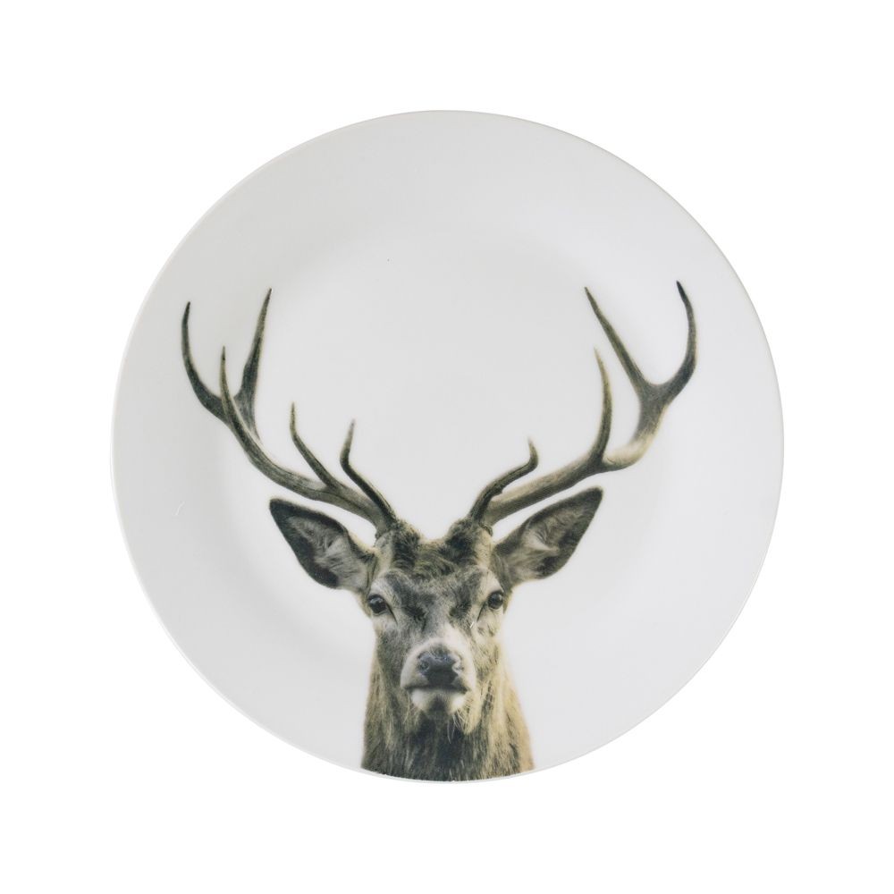 Porcelánový jídelní talíř s jelenem Red Deer - Ø27*2cm Mars & More