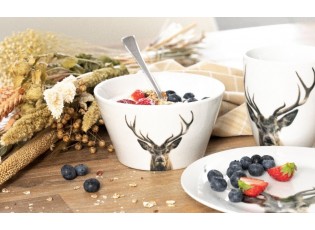 Porcelánový jídelní talíř s jelenem Red Deer - Ø27*2cm
