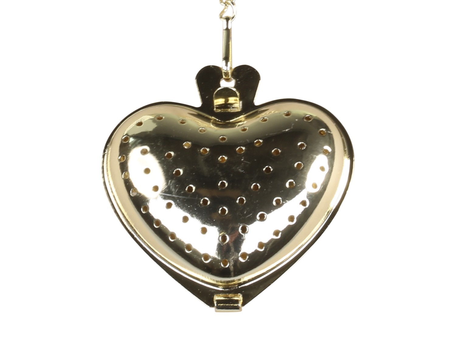 Zlaté sítko na čaj ve tvaru srdce Strainer tea - 5*1,5*5 cm