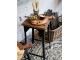 Kovová stolička s dřevěným sedákem Old stool - 29*29*57 cm