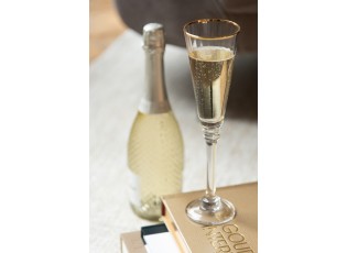 Sklenička na šampaňské  Rim Gold - Ø 7*27 cm
