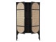 Černá retro dřevěná skříň s policemi Webbing - 125*40*200 cm 