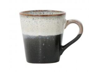 Černý retro hrnek na kávu Espresso 70s rock - Ø5,8*8cm / 80ml 