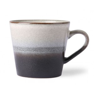 Černý retro hrnek na Cappuccino 70s rock - 12*9,5*8,5cm / 300ml 