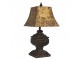 Kovová vintage stolní lampa s patinou - 32*32*66 cm Clayre & Eef