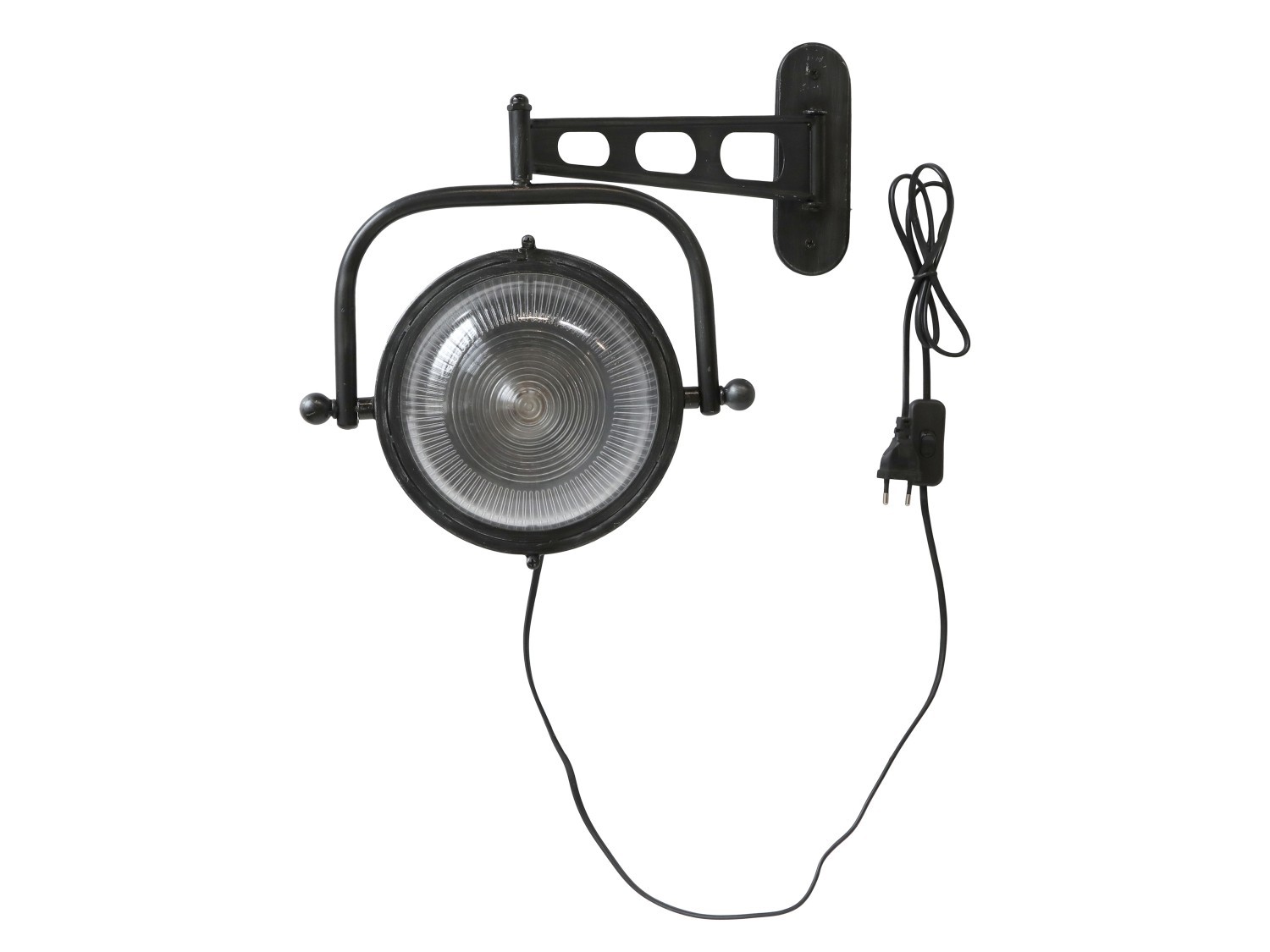 Černá retro nástěnná lampa s patinou Factory - 43*17*33cm/ E27/ 40W
