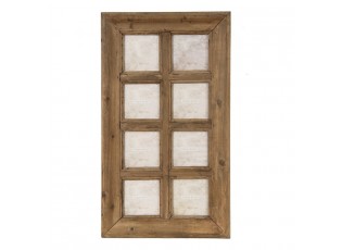 Hnědý dřevěný rámeček na 8 fotografíí Framie - 70*3*40 cm / 11*11 cm