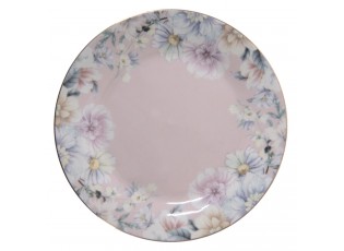 Porcelánový dezertní talířek s květinami Flowers - Ø 18*2 cm