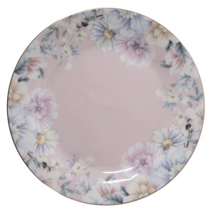 Porcelánový dezertní talířek s květinami Flowers - Ø 18*2 cm