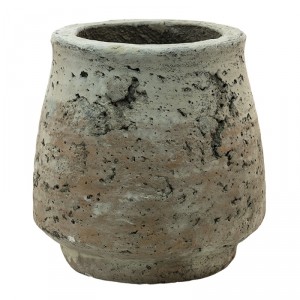 Béžový betonový květináč Mosse - Ø 14*14 cm