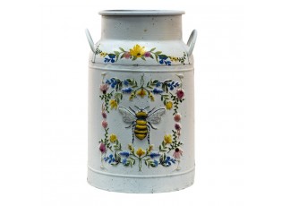 Krémová dekorativní konev s včelkou Bee - Ø 19*28 cm