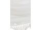 Bílá bavlněná hamaka s háčkovaným okrajem a střapci Tassé - 220*130*6 cm