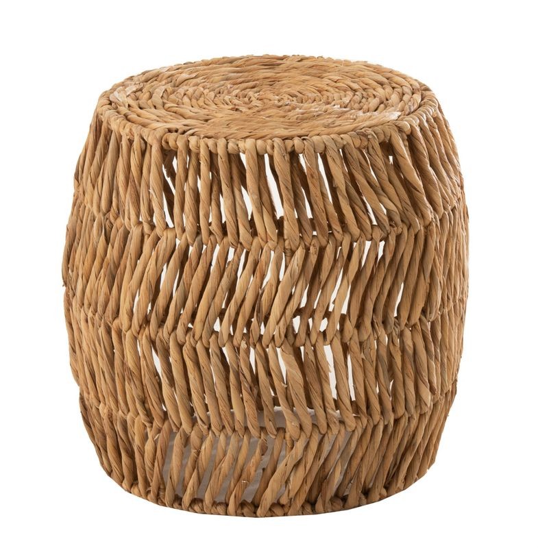Přírodní odkládací stolek s výpletem z vodního hyacintu Maurice - Ø42*42cm