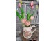 Béžový keramický dekorační džbán s růžemi Rosien - 16*11*18 cm