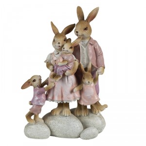 Dekorace Králičí rodinka - 11*6*18 cm