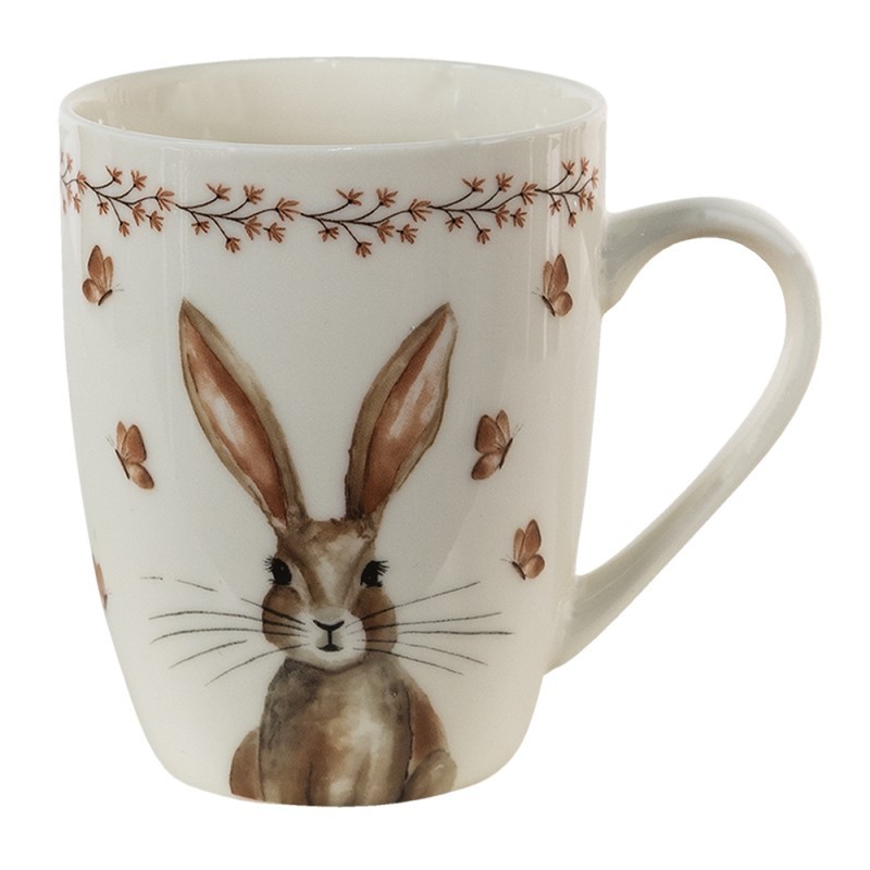 Porcelánový hrnek Rustic Easter Bunny - 12*8*10 cm / 350 ml Clayre & Eef