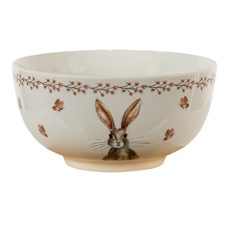 Porcelánová miska Rustic Easter Bunny - Ø 14*7 cm / 0.5 L Clayre & Eef