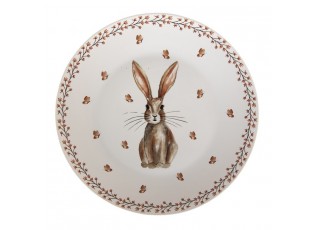 Keramický jídelní talíř Rustic Easter Bunny - Ø 26*2 cm