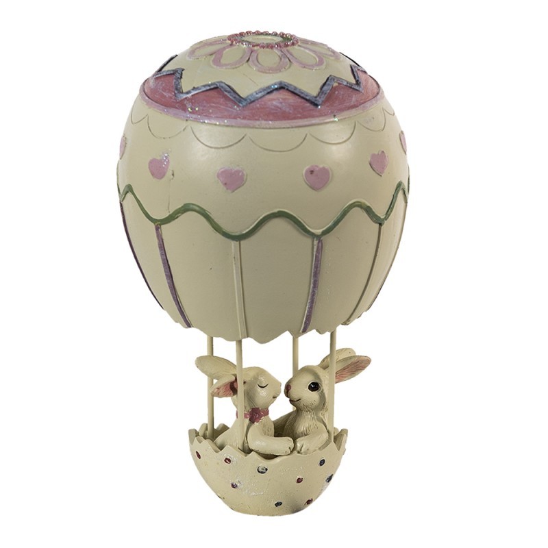 Dekorace zamilovaných králíčků v balónu - 11*11*19 cm