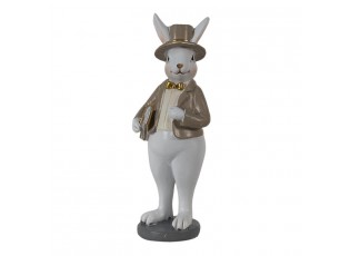 Dekorace králík v saku s knihou - 5*5*15 cm