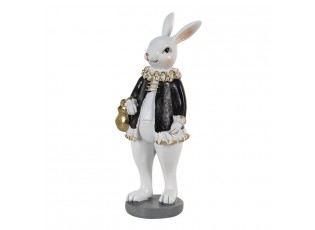 Dekorace králík v černém kabátku - 5*5*15 cm