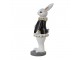 Dekorace králík v černém kabátku - 5*5*15 cm