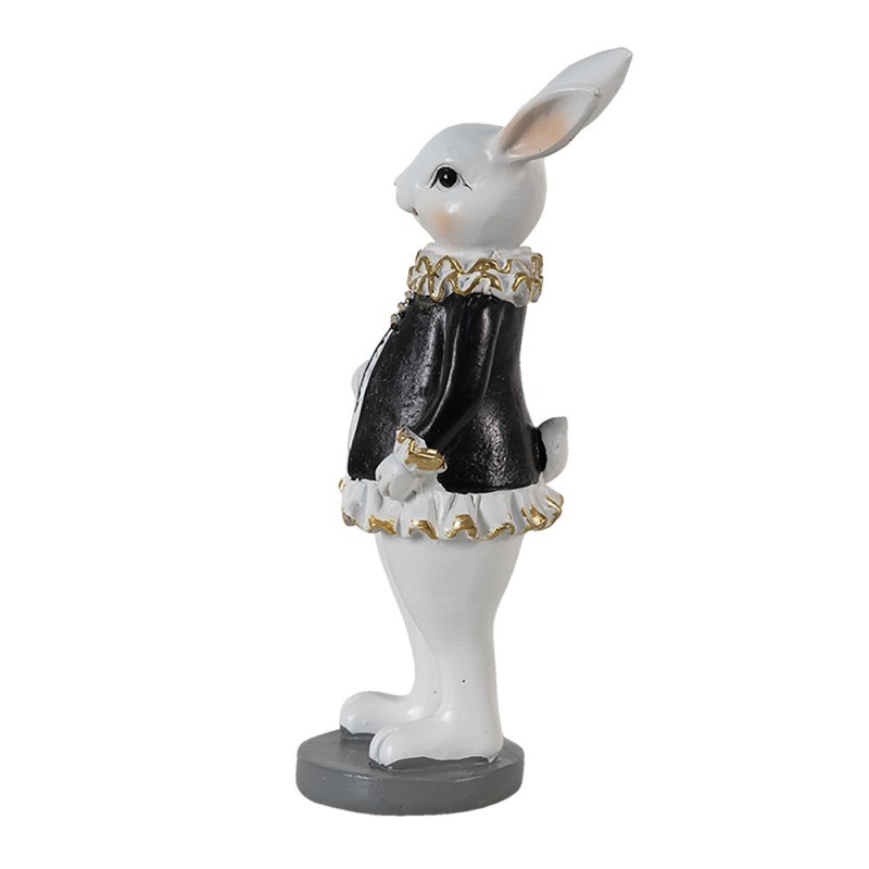 Dekorace králík v černém kabátku - 5*5*15 cm