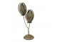 Zlatá dekorativní kovová stolní lampa s květy Vionia - 42*27*88 cm E27/max 2*40W