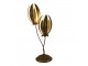 Zlatá dekorativní kovová stolní lampa s květy Vionia - 42*27*88 cm E27/max 2*40W