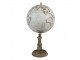 Šedý dekorativní glóbus na dřevěném podstavci Globe - 22*22*37 cm