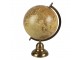 Žluto-hnědý dekorativní glóbus na dřevěném podstavci Globe - 22*22*37 cm