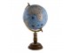 Modro-hnědý dekorativní glóbus na dřevěném podstavci Globe - 22*22*37 cm