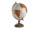 Modro-hnědý dekorativní glóbus na dřevěném podstavci Globe - 22*22*37 cm