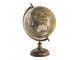 Zeleno -hnědý dekorativní glóbus na dřevěném podstavci Globe - 22*22*37 cm