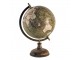 Zeleno -hnědý dekorativní glóbus na dřevěném podstavci Globe - 22*22*37 cm
