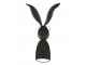 Veliká kovová dekorace králík v pruhovaném triku s brýlemi - 30*11*67 cm