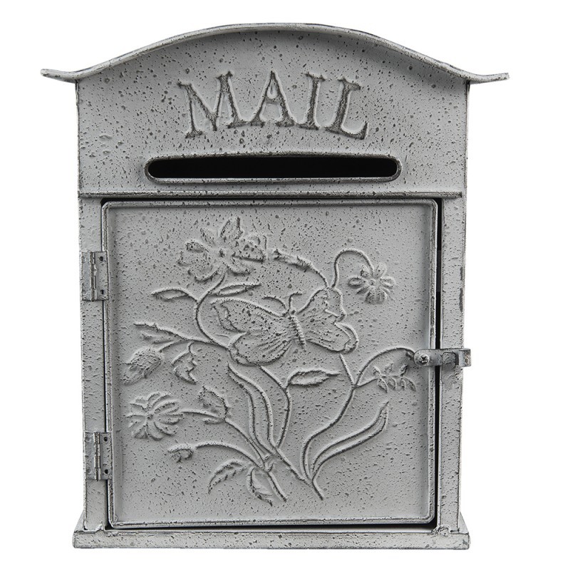 Světle šedá retro poštovní schránka Mail - 26*10*31 cm