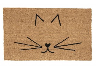 Kokosová rohožka s obličejem kočky - 75*45*1 cm