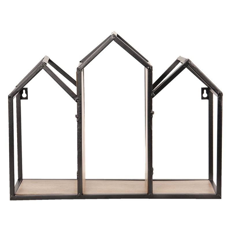 Nástěnná kovová polička House - 46*14*36 cm