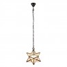 Závěsné bílé Tiffany světlo Star - 31*31*107 cm E27/max 1*40W