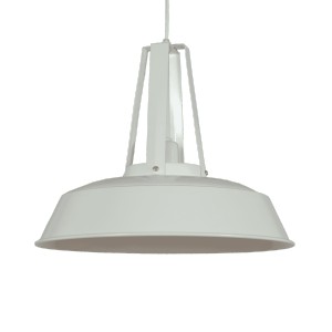 Krémové závěsné kovové retro světlo Industria Shiny cream - Ø 36 *32 cm