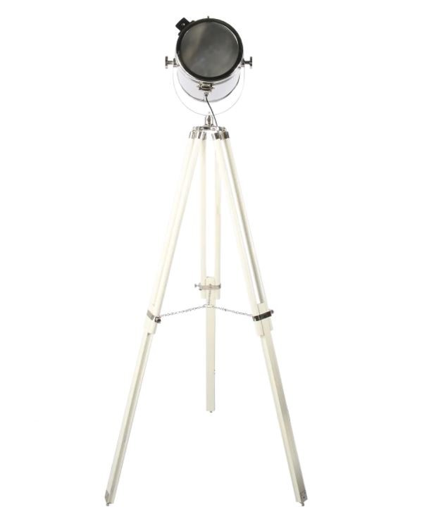 Stojací lampa reflektor na trojnožce Tomba shiny Chrome - 46*46*165 CM/E27