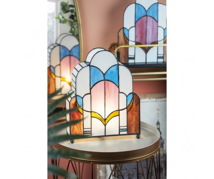 Stolní lampa Tiffany v neobvyklém tvaru Tafien - 30*4*25 cm